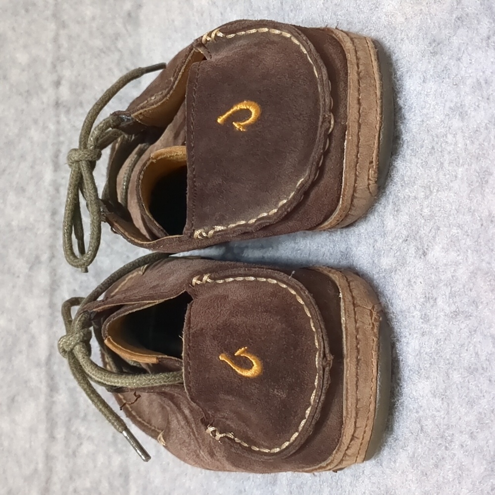 Olukai Ohana Lace-up Oxford Suede Brown Shoes Size 9 - Picture 4 of 10